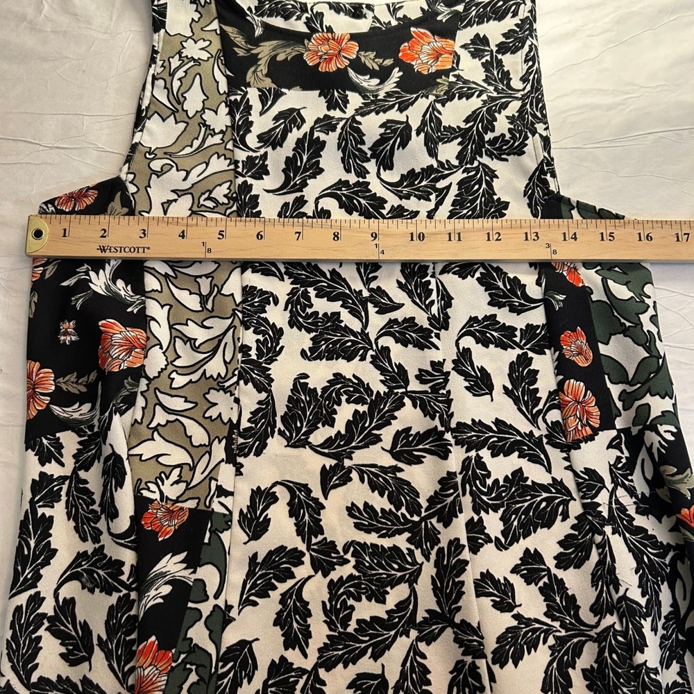 Zara Basic Womens Patchwork Floral Leaf Print Sle… - image 8